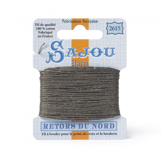 Sajou Retors Du Nord Cotton Embroidery Thread-2615 Khaki Green