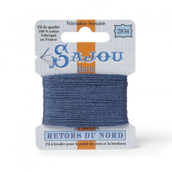 Sajou Retors Du Nord Cotton Embroidery Thread-2834 Blue