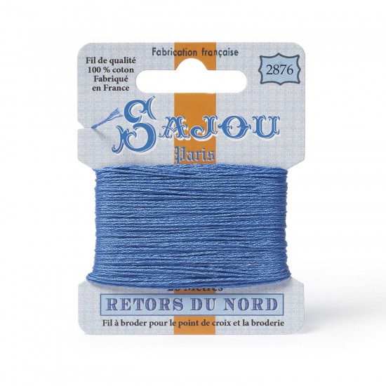Sajou Retors Du Nord Cotton Embroidery Thread-2876 Blue
