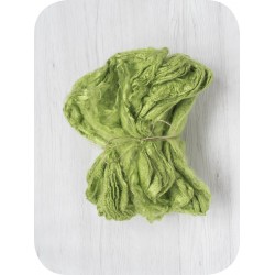 Mulberry Silk Hankies- Caipirinha Green- approx 10 Grams