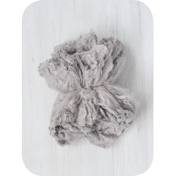 Mulberry Silk Hankies- Cloud Grey- approx 10 Grams