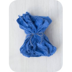 Mulberry Silk Hankies- Dream Blue- approx 10 Grams