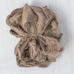 Mulberry Silk Hankies- Earth Brown- approx 10 Grams