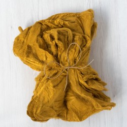 Mulberry Silk Hankies- Saffron Yellow- approx 10 Grams