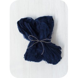 Mulberry Silk Hankies- Tuareg Blue- approx 10 Grams