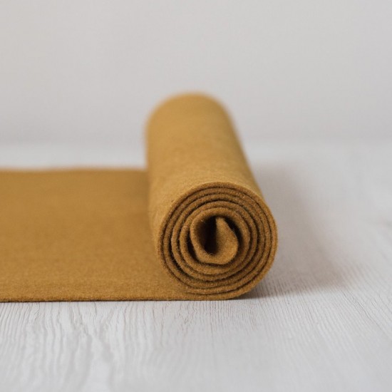 2mm Thermoformable Wool Felt-Saffron
